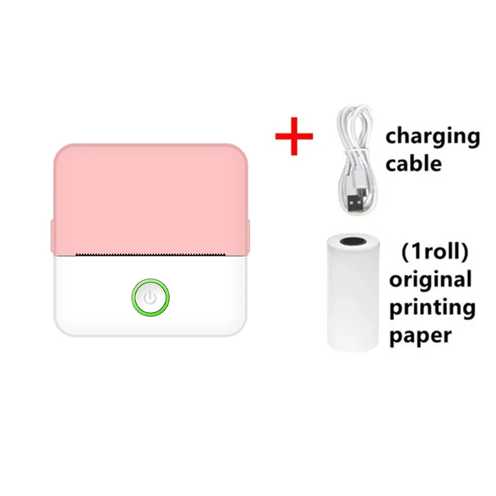 Mini HD Portable Label Thermal Printer Endurance Bluetooth Printer for Student Error Title Note Wrong Pocket Inkless Printing